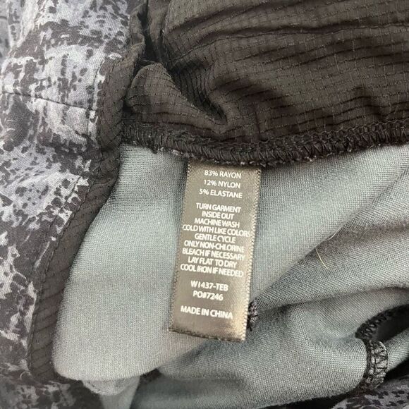 Betabrand Womens Shibori Print Straight Leg Yoga Dress Pants Black Gray Size XL - Picture 6 of 15